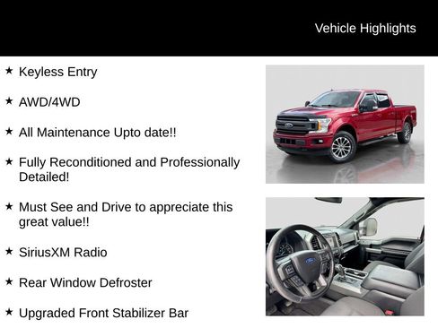 Used 2019 Ford F150 XLT w/ Equipment Group 302A Luxury AWD/4WD image 31