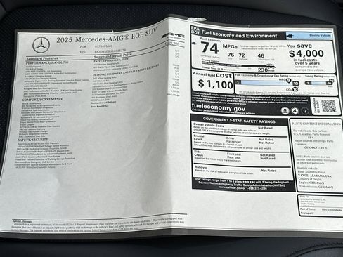 New 2025 Mercedes-Benz EQE AMG 4MATIC SUV image 30