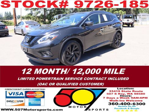 Used 2018 Nissan Murano SL w/ Midnight Edition Package AWD/4WD image 2