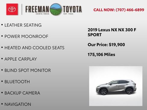 Used 2019 Lexus NX 300 F Sport w/ F Sport Premium Package FWD image 12