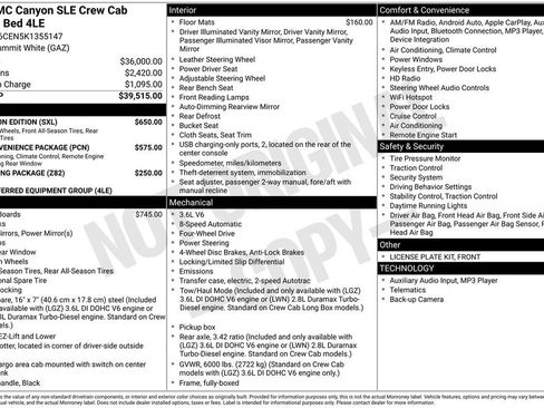 Used 2019 GMC Canyon SLE w/ Elevation Edition image 28