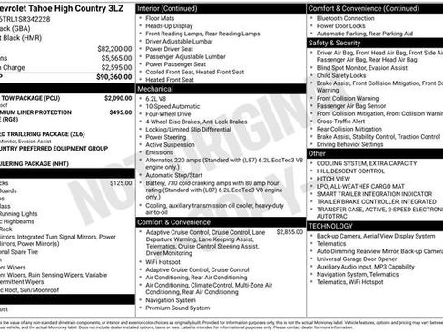 Used 2025 Chevrolet Tahoe High Country w/ Sun And Tow Package AWD/4WD image 3