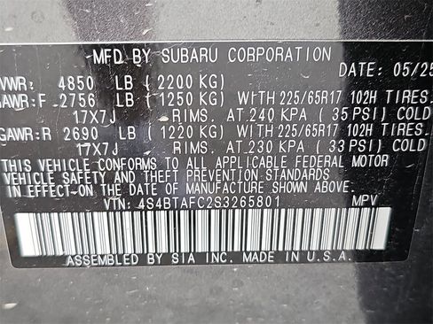 Certified 2025 Subaru Outback Premium w/ Popular Package #1A image 38