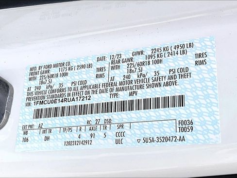 New 2024 Ford Escape SE w/ PHEV Premium Package image 13