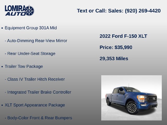 Used 2022 Ford F150 XLT w/ Equipment Group 301A Mid AWD/4WD image 14