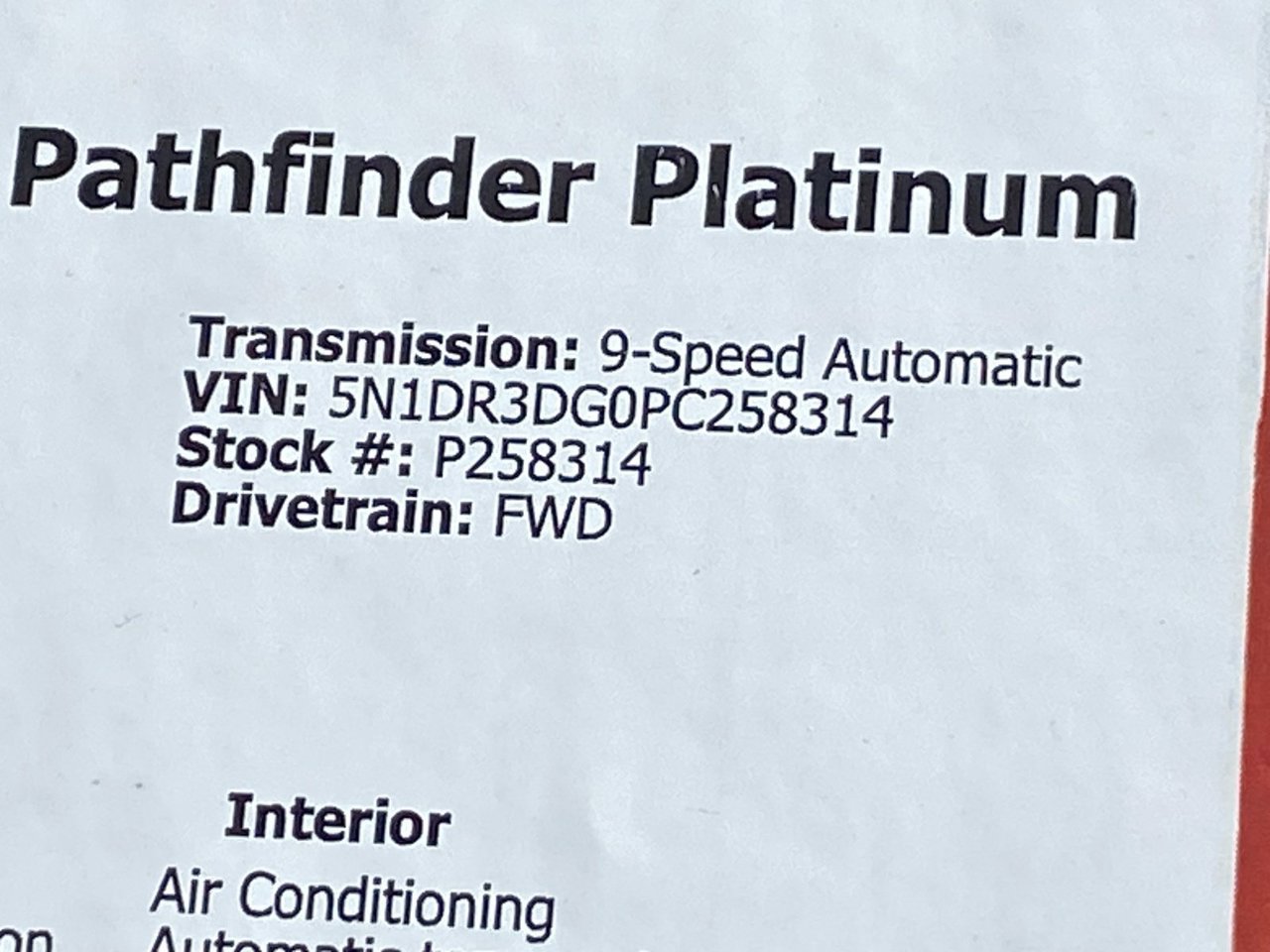 Certified 2023 Nissan Pathfinder Platinum w/ Cargo Package FWD image 37