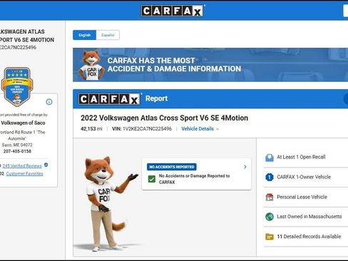 Used 2022 Volkswagen Atlas Cross Sport SE AWD/4WD image 10