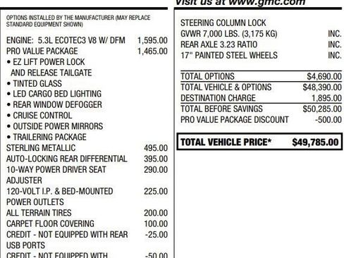 Certified 2023 GMC Sierra 1500 Pro w/ Pro Value Package AWD/4WD image 2