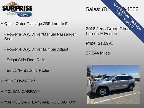 Used 2018 Jeep Grand Cherokee Laredo RWD image 7