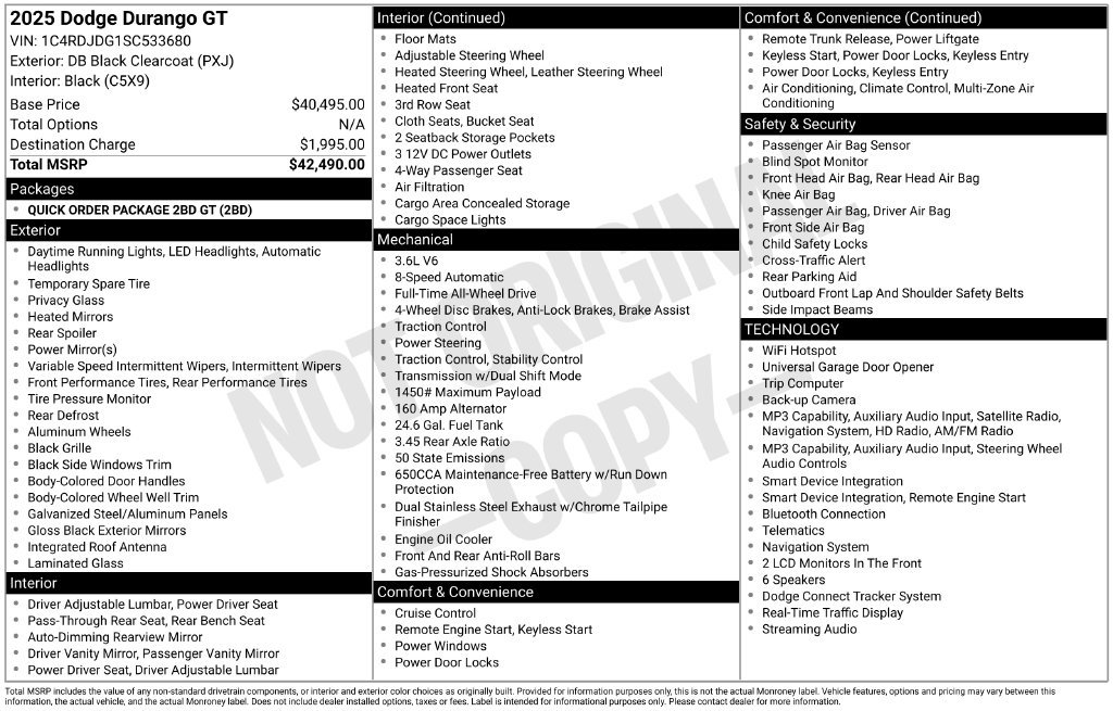 Used 2025 Dodge Durango GT AWD/4WD image 51
