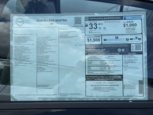 New 2026 Nissan Sentra SV FWD image 11