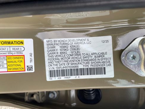 Certified 2026 Honda Civic Sport Touring image 35