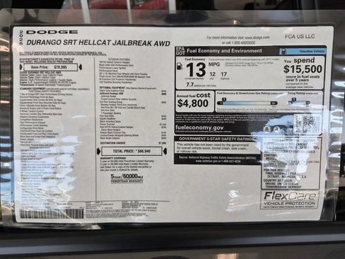 New 2026 Dodge Durango SRT Hellcat AWD/4WD image 9