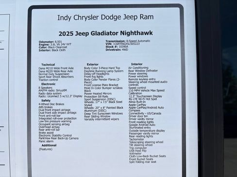 Used 2025 Jeep Gladiator Sport AWD/4WD image 31