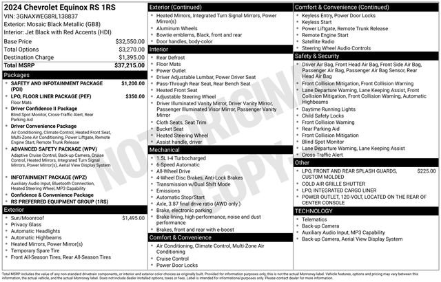 Used 2024 Chevrolet Equinox RS AWD/4WD image 3