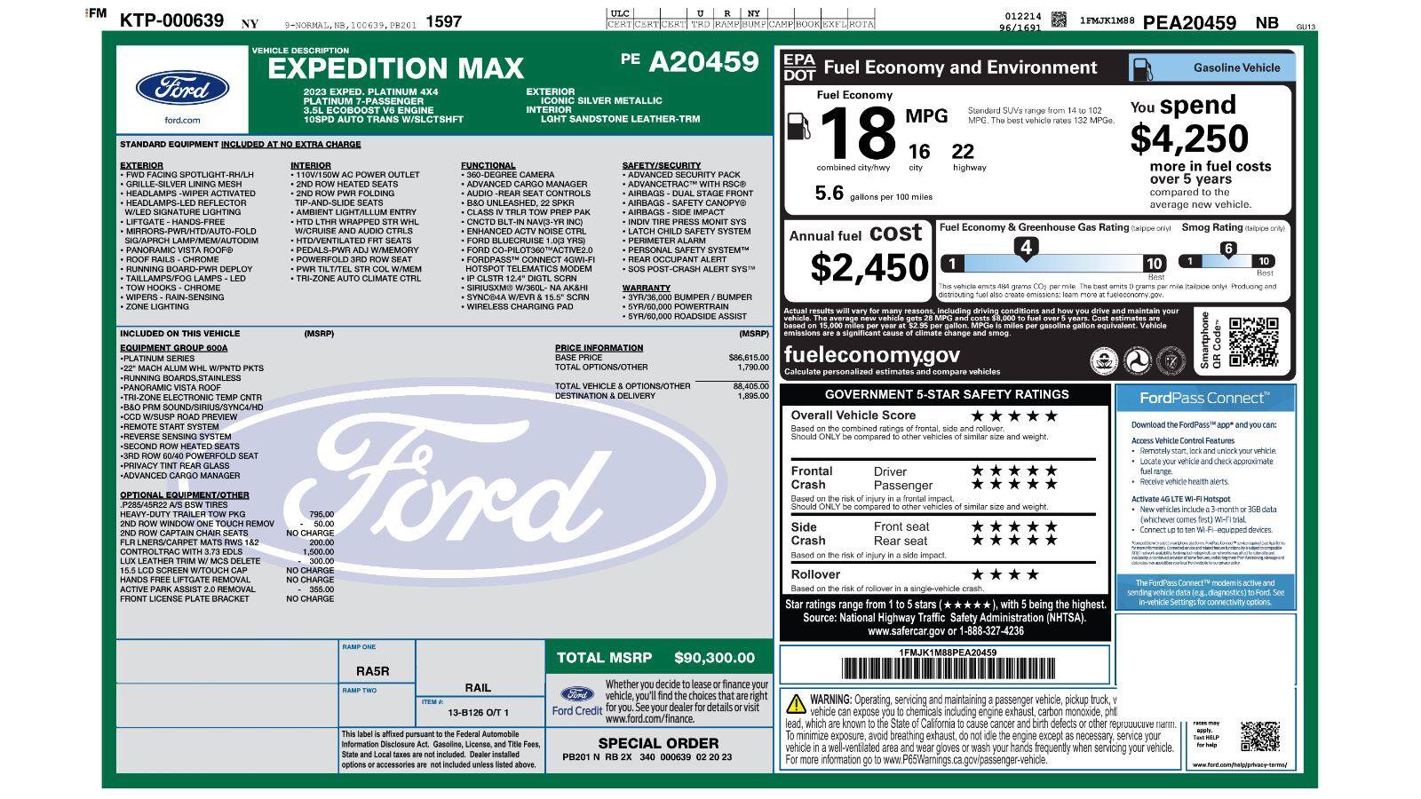 Used 2023 Ford Expedition Max Platinum AWD/4WD image 81