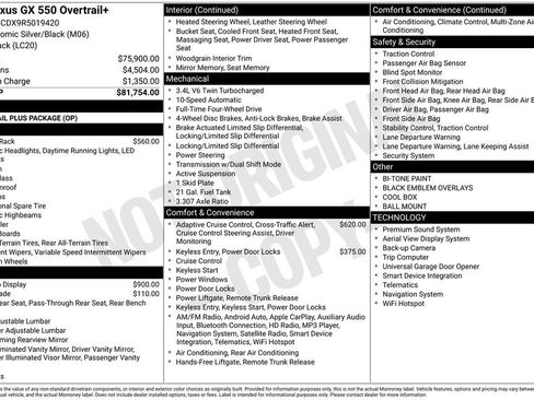 Used 2024 Lexus GX 550 550 Overtrail+ image 35