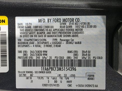 Used 2021 Ford Mustang GT Premium w/ Carbon Sport Interior Package image 44