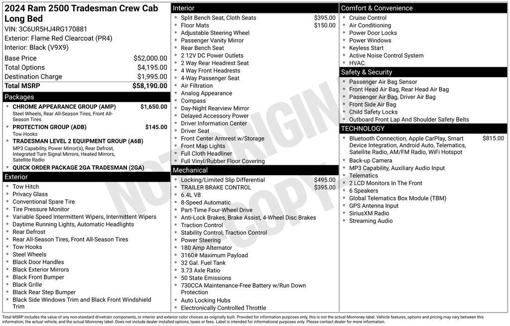 Used 2024 RAM 2500 Tradesman w/ Chrome Appearance Group AWD/4WD image 5
