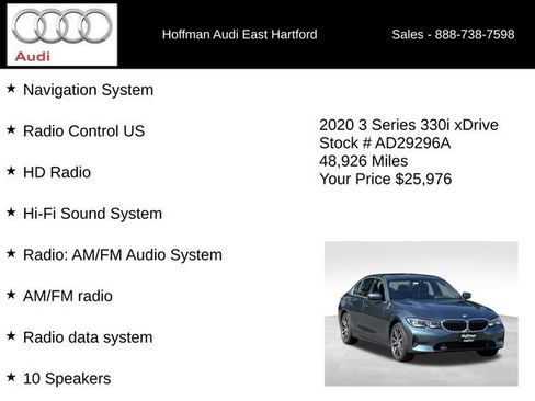 Used 2020 BMW 330i xDrive Sedan w/ Driving Assistance Package AWD/4WD image 12
