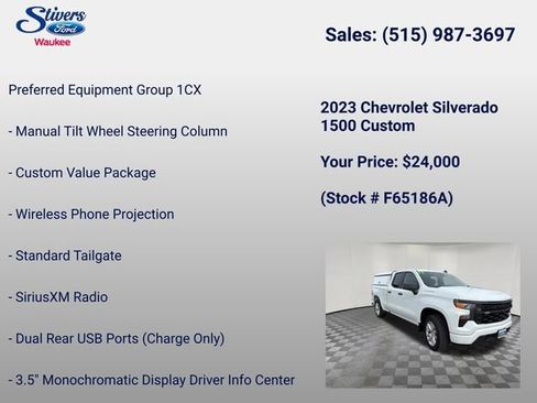 Used 2023 Chevrolet Silverado 1500 Custom AWD/4WD image 22