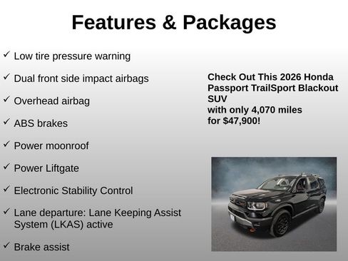 Certified 2026 Honda Passport TrailSport image 16