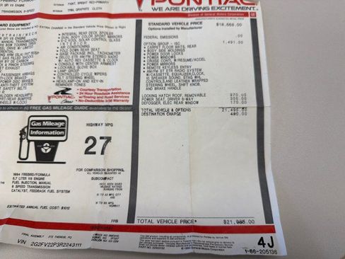 Used 1994 Pontiac Firebird Formula RWD image 69