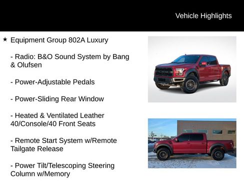 Used 2020 Ford F150 Raptor w/ Equipment Group 802A Luxury image 21