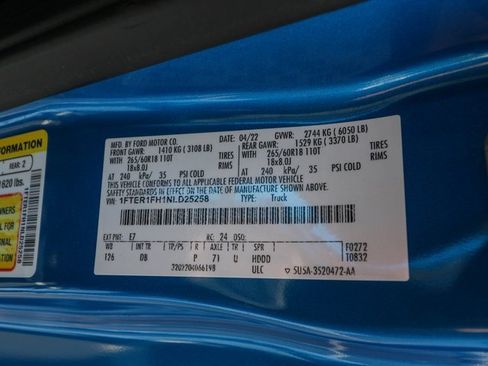 Used 2022 Ford Ranger Lariat w/ Equipment Group 501A High image 29