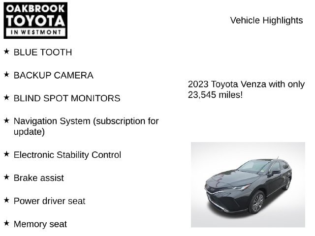 Certified 2023 Toyota Venza XLE AWD/4WD image 6