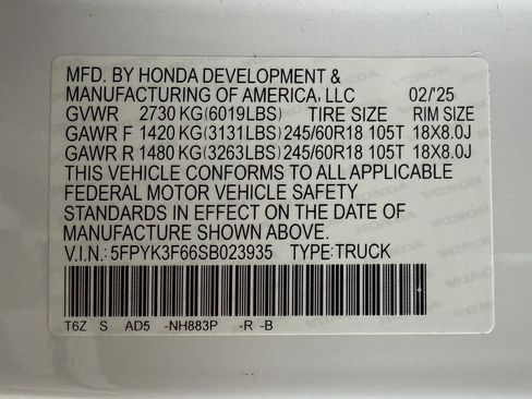 Used 2025 Honda Ridgeline TrailSport image 14