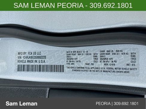 New 2025 Jeep Grand Cherokee L Limited w/ Black Appearance Package image 32