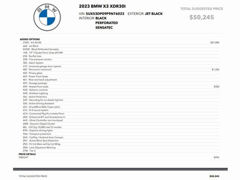 Used 2023 BMW X3 xDrive30i image 2