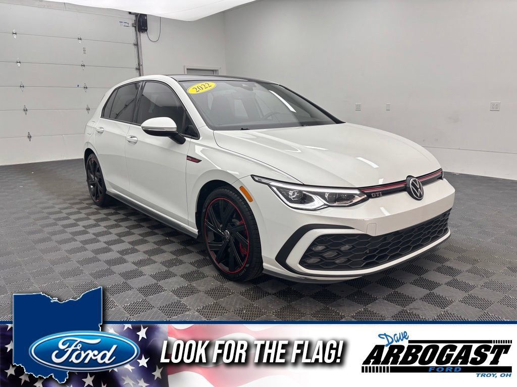 Used 2022 Volkswagen GTI SE w/ Black Wheel Package FWD image 1