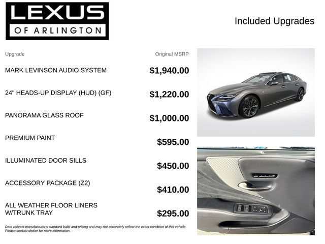 Certified 2022 Lexus LS 500 F Sport w/ Accessory Package (Z2) AWD/4WD image 4