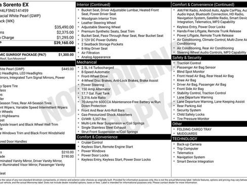 Used 2022 Kia Sorento EX w/ Panoramic Sunroof Package FWD image 38