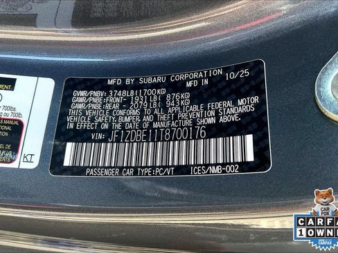 Certified 2026 Subaru BRZ Limited RWD image 29
