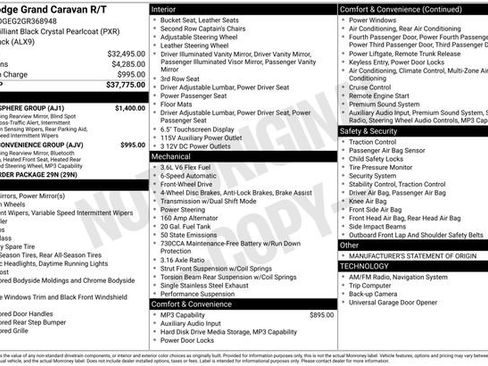 Used 2016 Dodge Grand Caravan R/T w/ Safety Sphere Group image 32