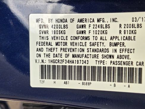 Certified 2017 Honda Accord LX image 29