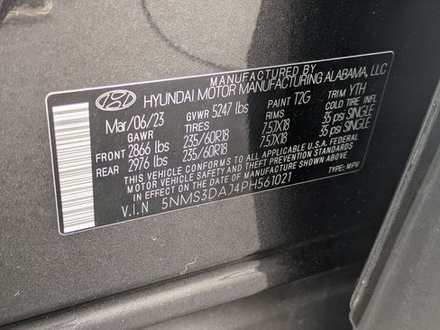 Certified 2023 Hyundai Santa Fe SEL w/ Premium Package AWD/4WD image 28