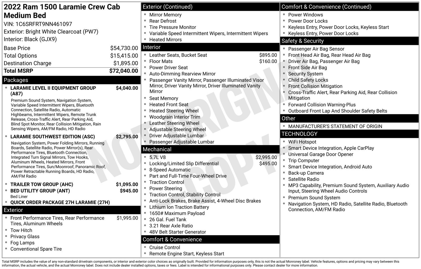 Used 2022 RAM 1500 Laramie AWD/4WD image 18