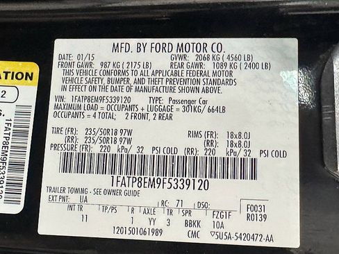 Used 2015 Ford Mustang Convertible w/ Equipment Group 051A RWD image 24