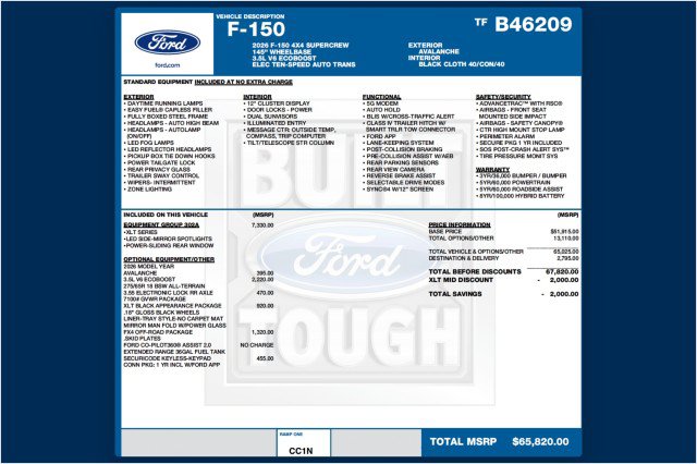 Used 2026 Ford F150 XLT w/ Equipment Group 302A MID AWD/4WD image 2