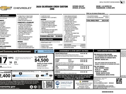 Used 2020 Chevrolet Silverado 1500 Custom w/ Custom Value Package image 7