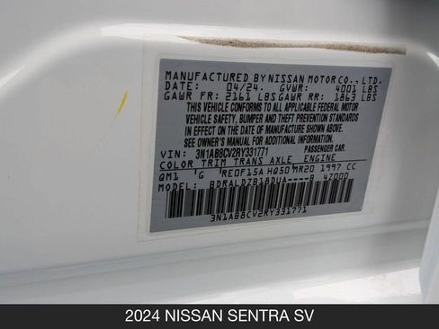 Used 2024 Nissan Sentra SV FWD image 24