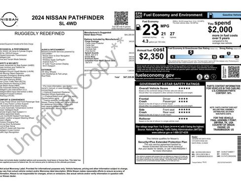 Used 2024 Nissan Pathfinder SL w/ Cargo Package AWD/4WD image 3