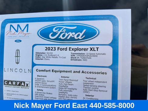 Used 2023 Ford Explorer XLT w/ Equipment Group 202A image 26