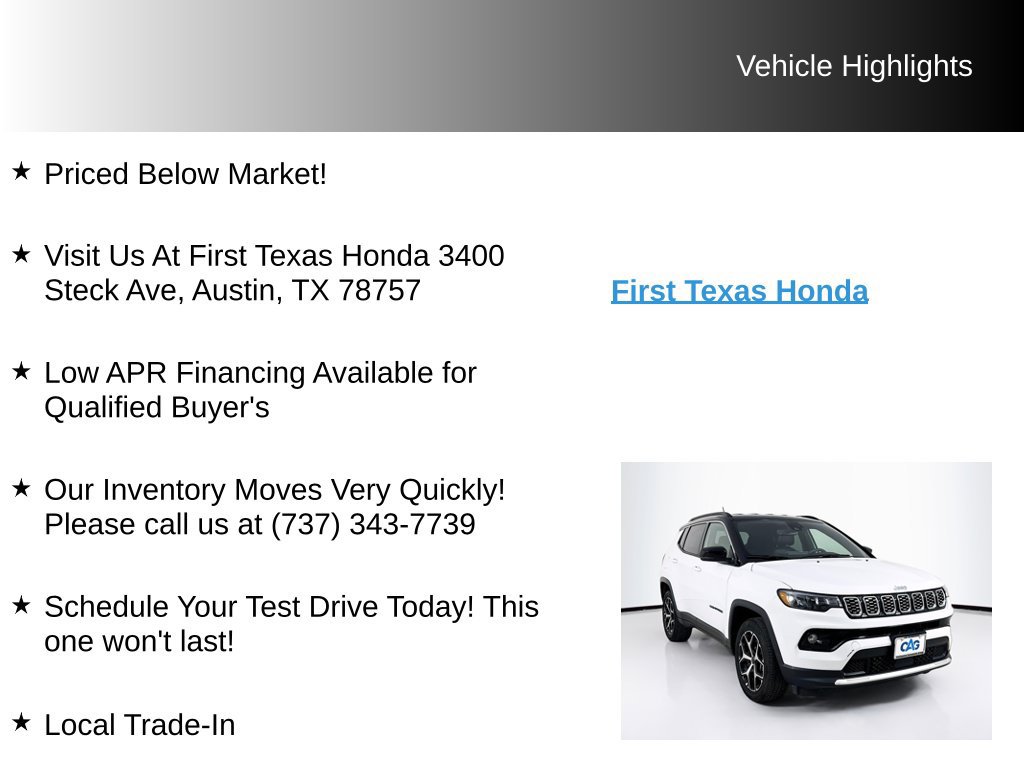 Used 2025 Jeep Compass Limited AWD/4WD image 9