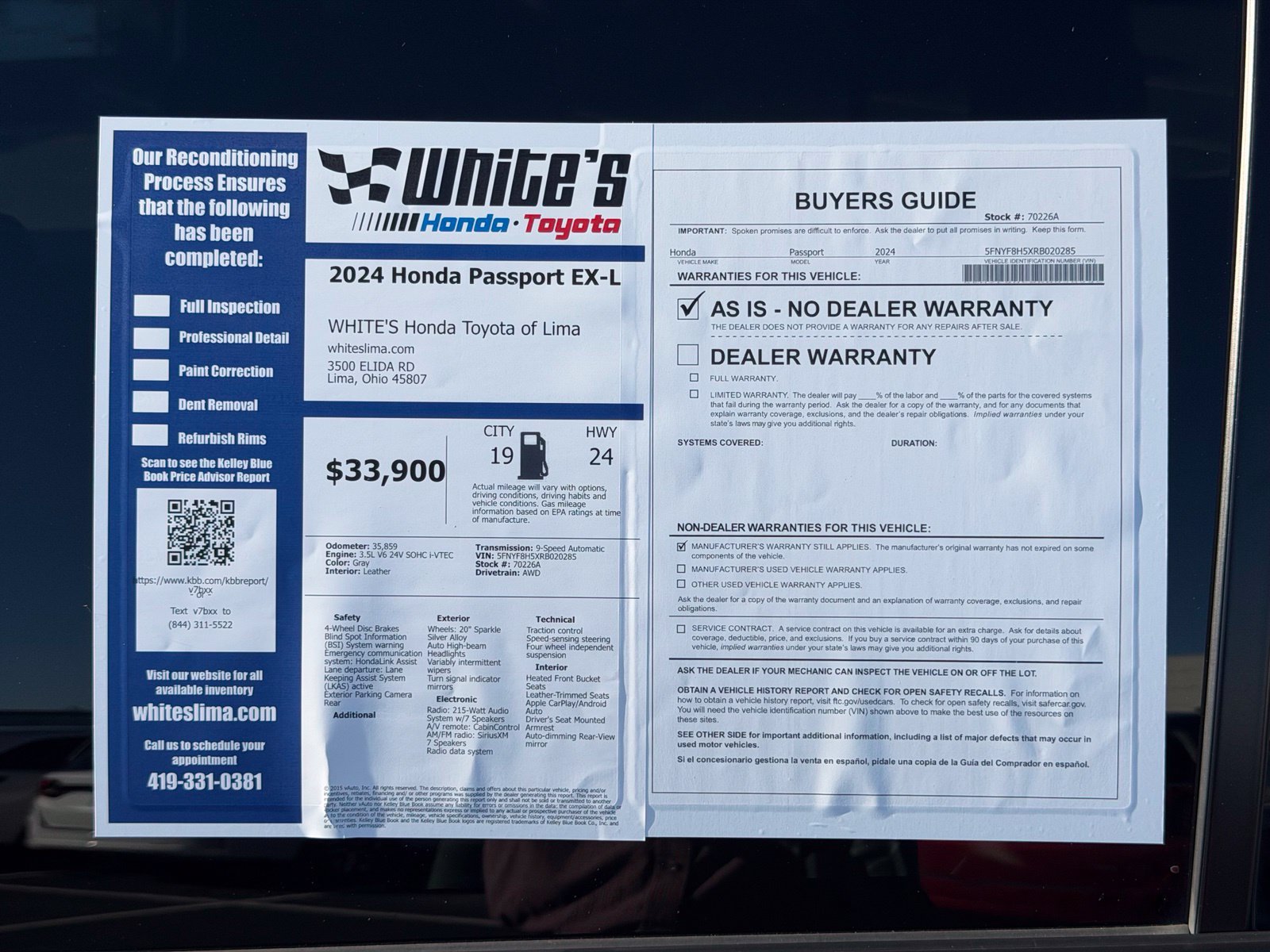Used 2024 Honda Passport EX-L image 35