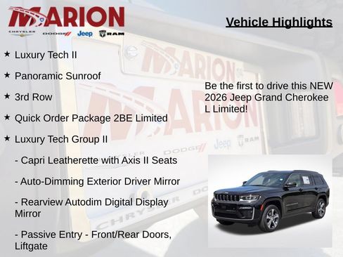 New 2026 Jeep Grand Cherokee L Limited w/ Luxury Tech Group II AWD/4WD image 5